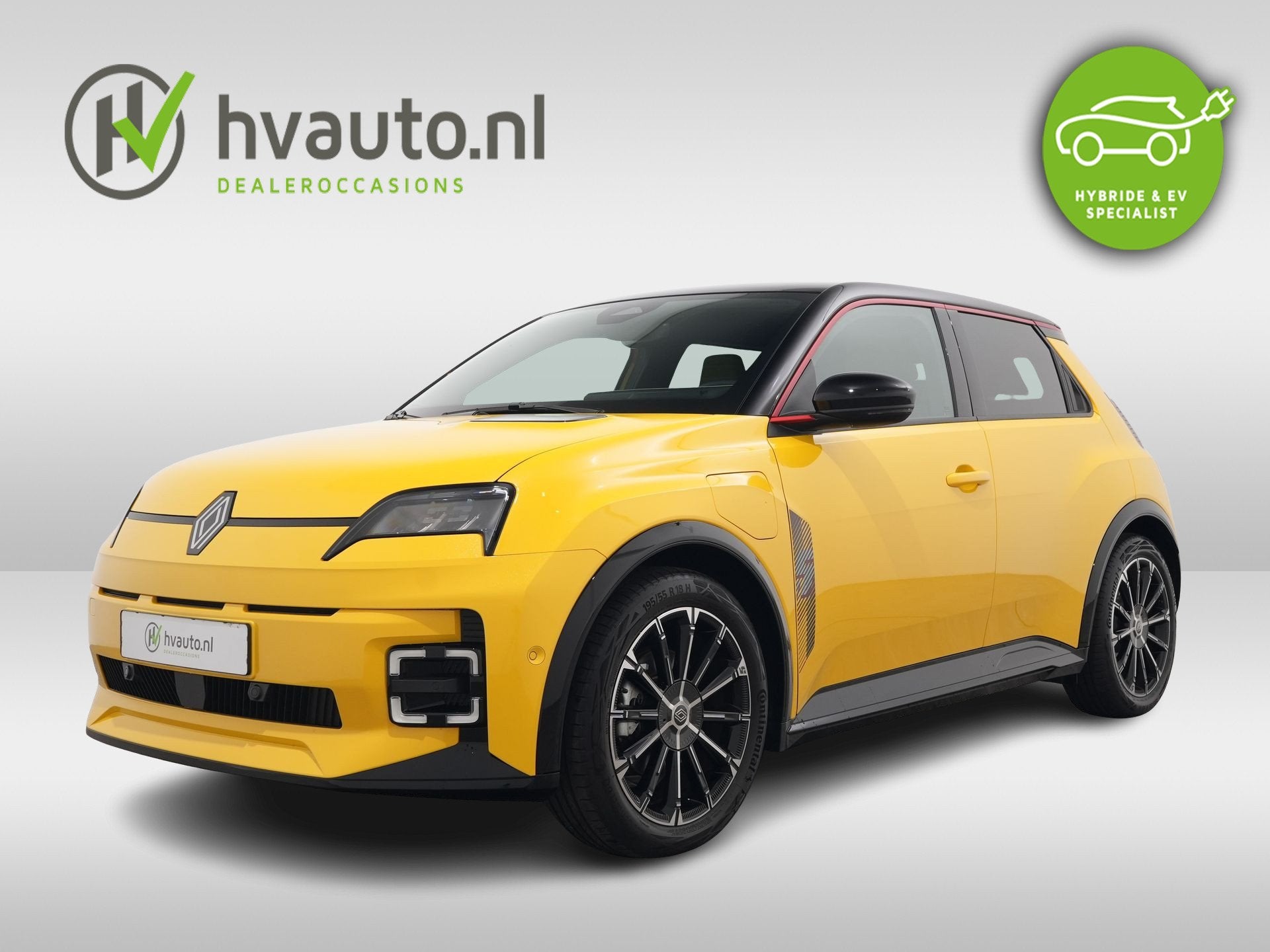 Renault 5 COMFORT RANGE 150PK ICONIC CINQ 52 KWH 3-FASE SOH, Auto's, Automatische klimaatregeling, Stof, Gebruikt, Zwart