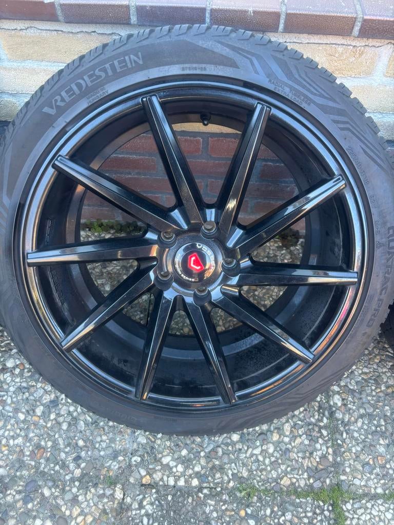 *18  5x112 | Vossen Velgen | Vredestein Banden | ET 40 |, Ophalen, 18 inch, Gebruikt, Banden en Velgen