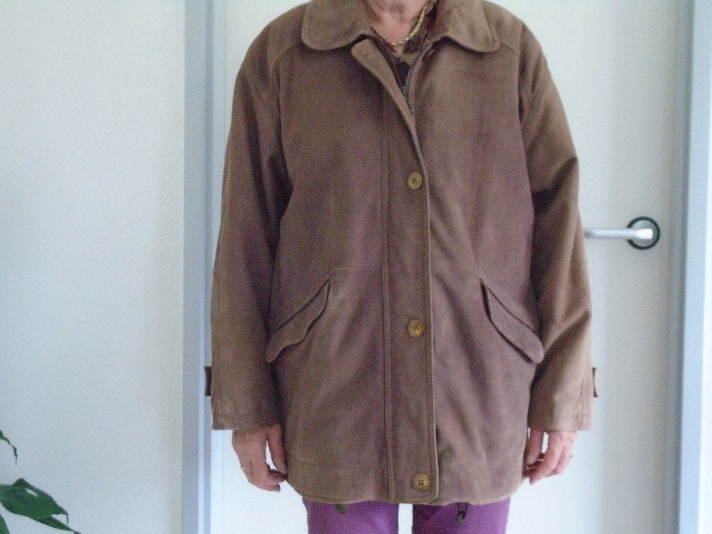 LEREN JASJE  maat: 42, Kleding | Dames, Ophalen of Verzenden, Zo goed als nieuw, Maat 42/44 (L), Bruin