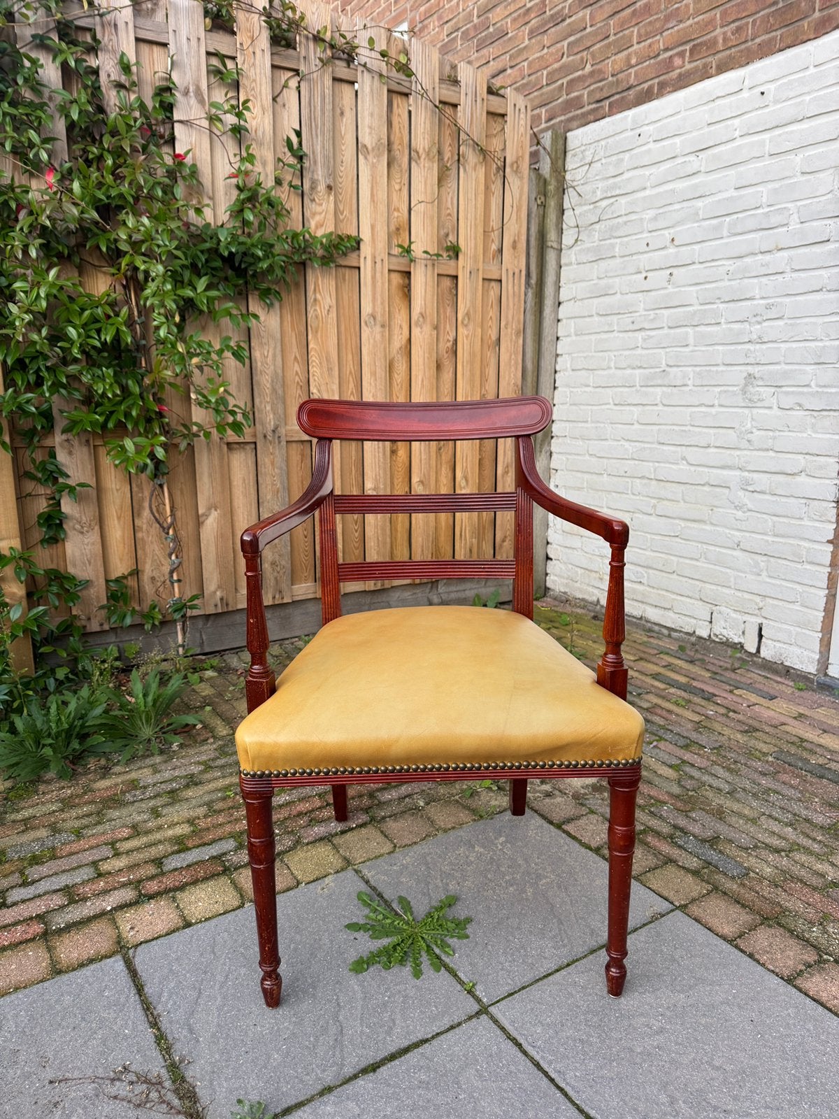 Vintage Retro Engelse Armstoel (Mahonie / Regency stijl), Ophalen