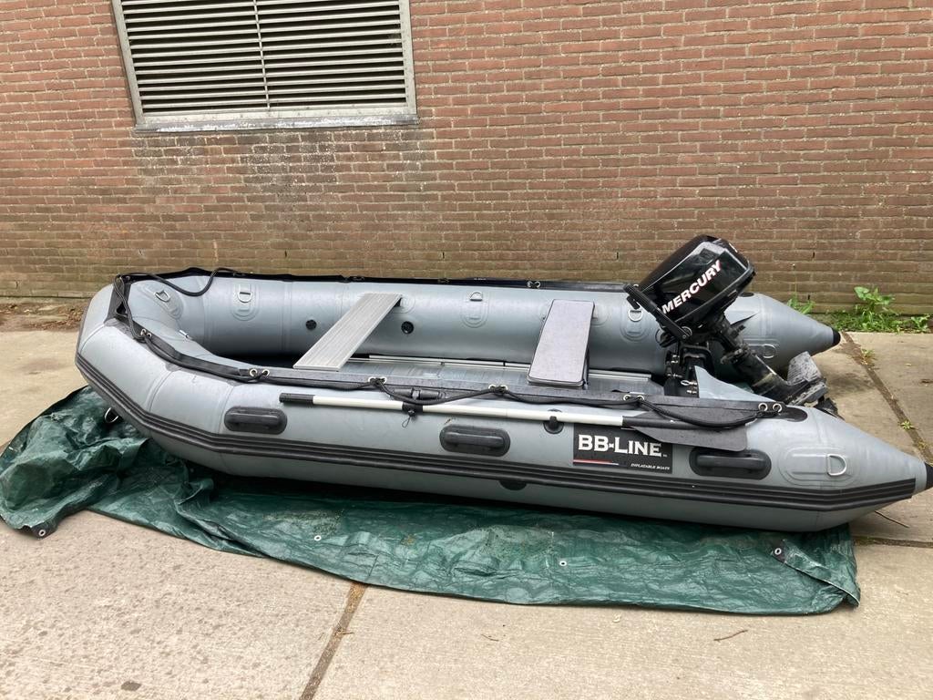 Prachtig set met bbm 5 pk kwaliteit rubberboot !, Watersport en Boten, Geen board, Ophalen, Zo goed als nieuw