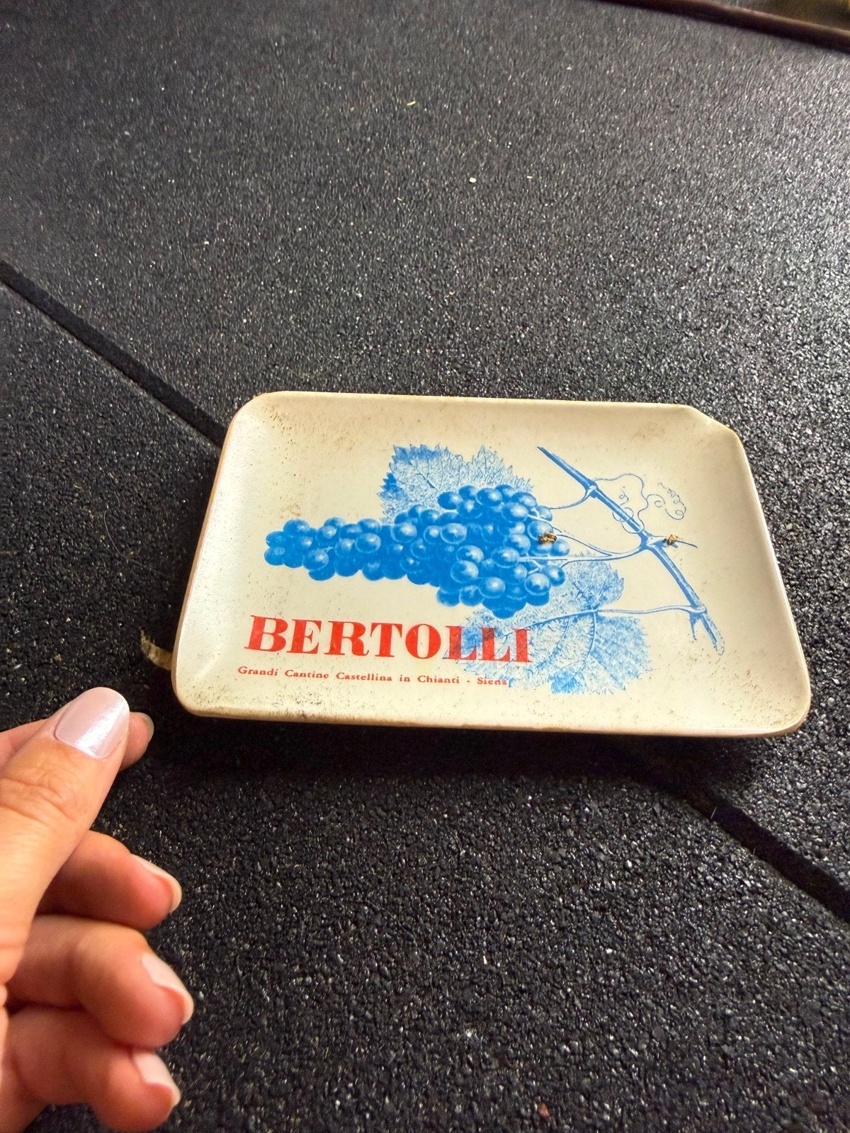 Vintage Bertolli reclame schaaltje - Made in Italy, Ophalen of Verzenden