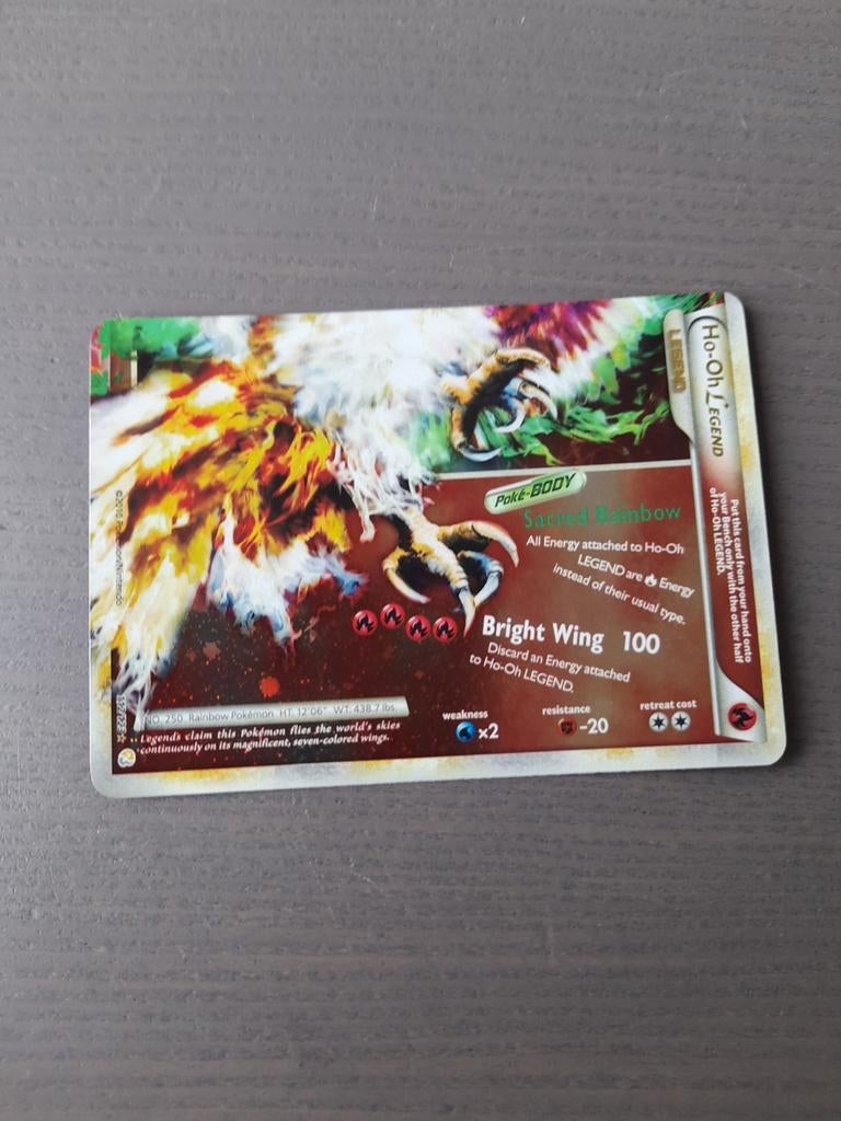 Heartgold & soulsilver 112/123 ho-oh legend, Ophalen of Verzenden, Gebruikt, Losse kaart, Foil