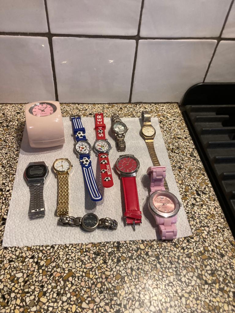Set horloges, Ophalen of Verzenden, Zo goed als nieuw, Staal, Overige merken
