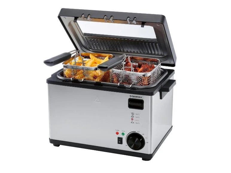 Nieuwe SilverCrest Edelstaal Frituurpan - Duo-friteuse 4L, Witgoed en Apparatuur, 4 liter of meer, Ophalen of Verzenden, Nieuw