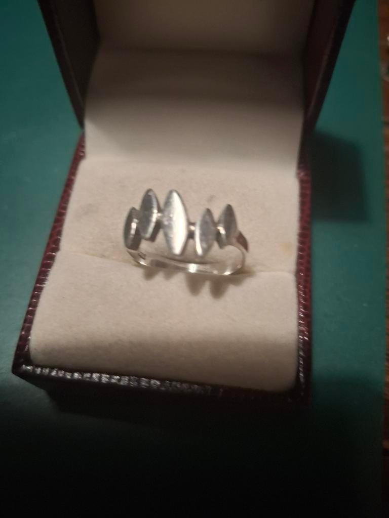 Zilveren ring ringmaat 18mm, Antiek en Kunst, Ophalen of Verzenden