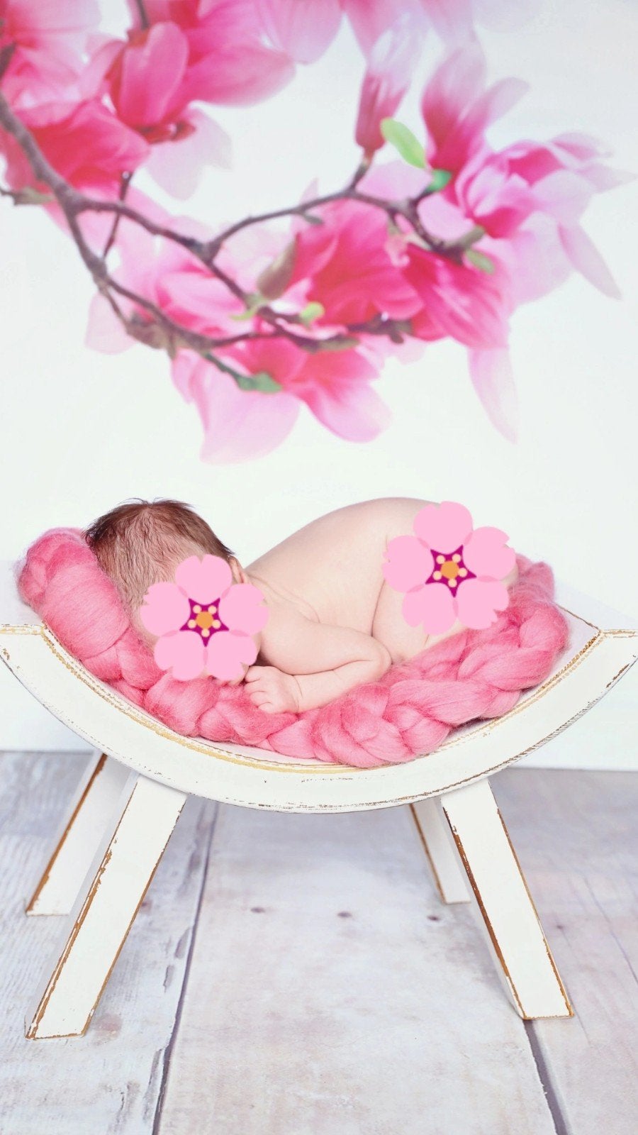Newborn fotoshoot prop - Halve maan bankje - curved bench, Ophalen, Gebruikt, Overige typen