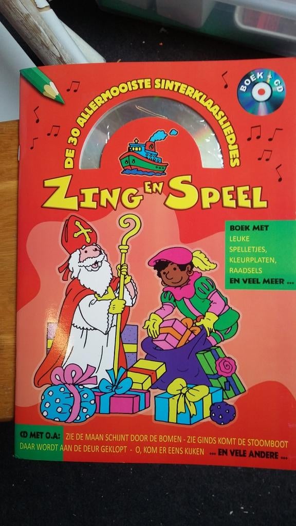 Sint Zing en Speel Boekje - 30 Sinterklaasliedjes met CD, Diversen, Sinterklaas, Ophalen of Verzenden, Nieuw