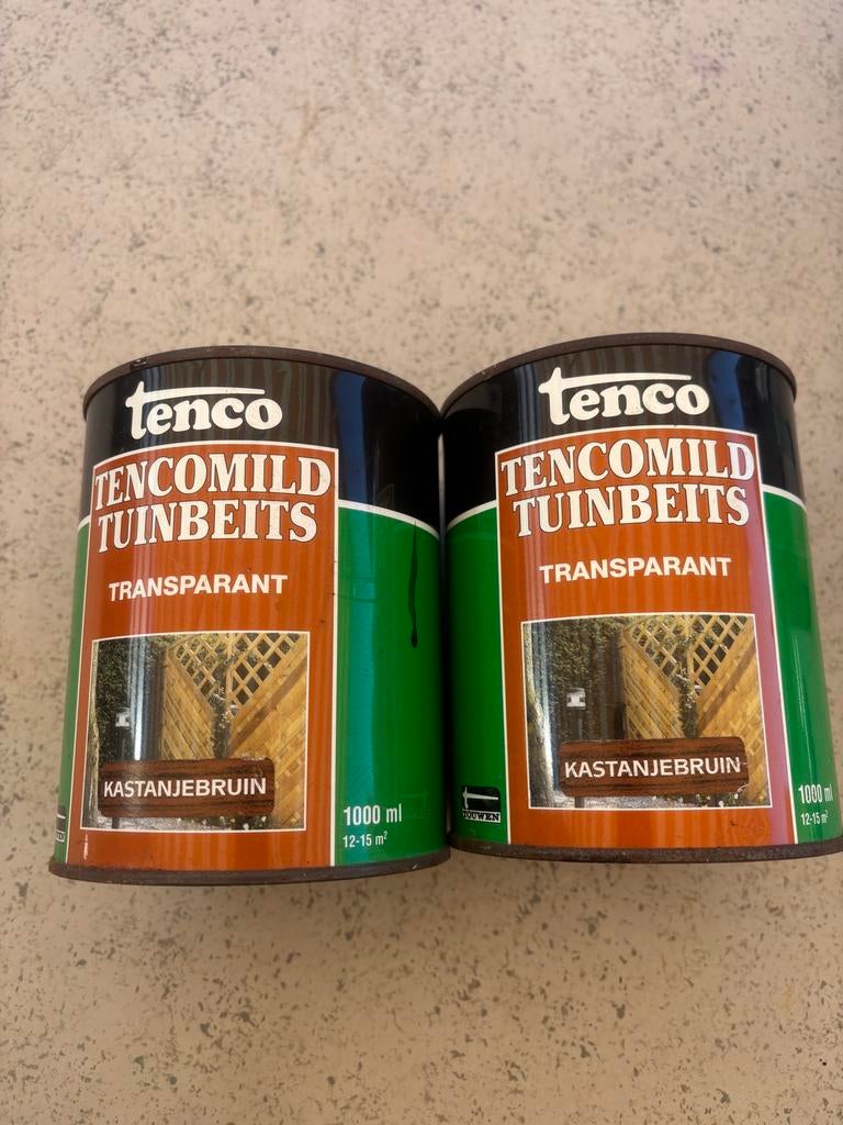 Tenco Tuinbeits Kastanjebruin - Nieuw & Aangebroken, Gebruikt, Bruin, Beits, Ophalen of Verzenden