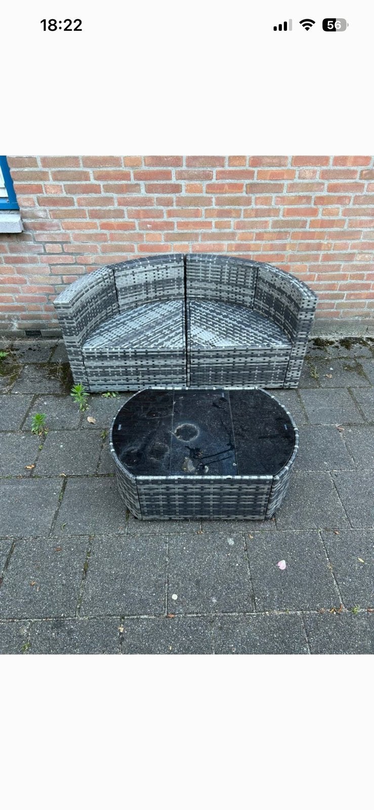 Lounge set, Ophalen, Zo goed als nieuw, Kunststof