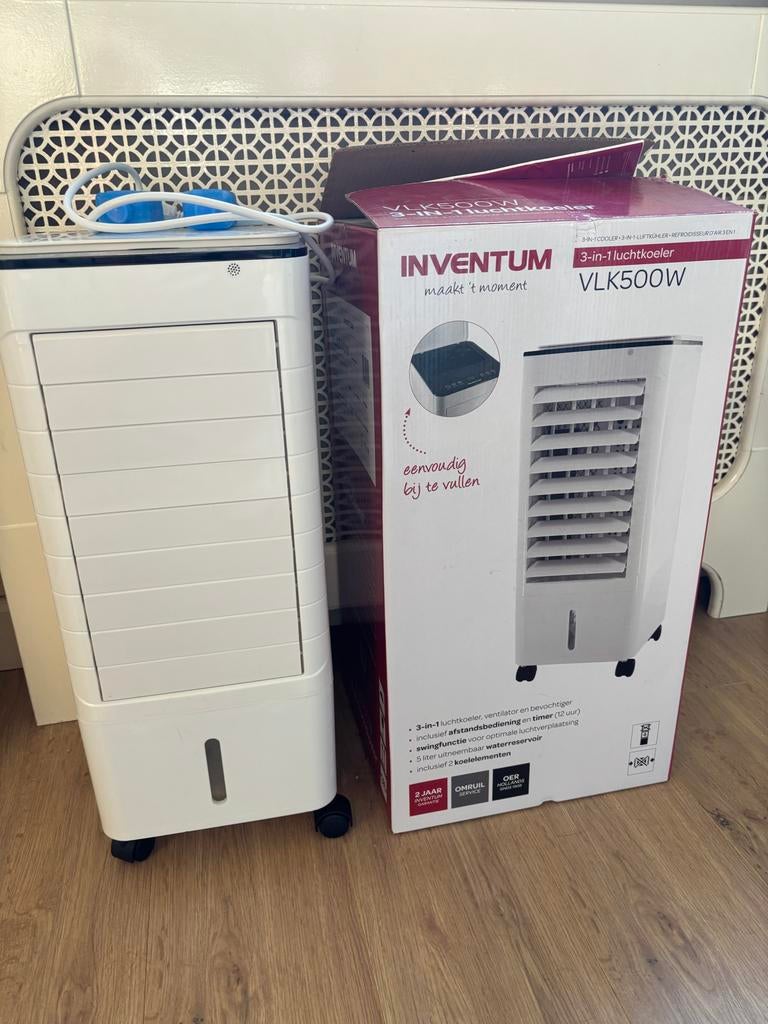 Inventum VLK500W 3-in-1 Luchtkoeler met Afstandsbediening, Minder dan 60 m³, 3 snelheden of meer, Ophalen of Verzenden, Zo goed als nieuw