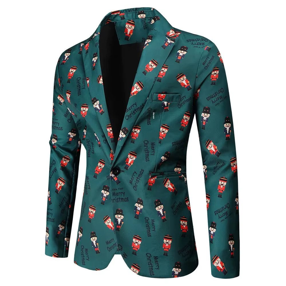 Heren groen kerst colbert, Verzenden, Nieuw, Overige maten, Groen