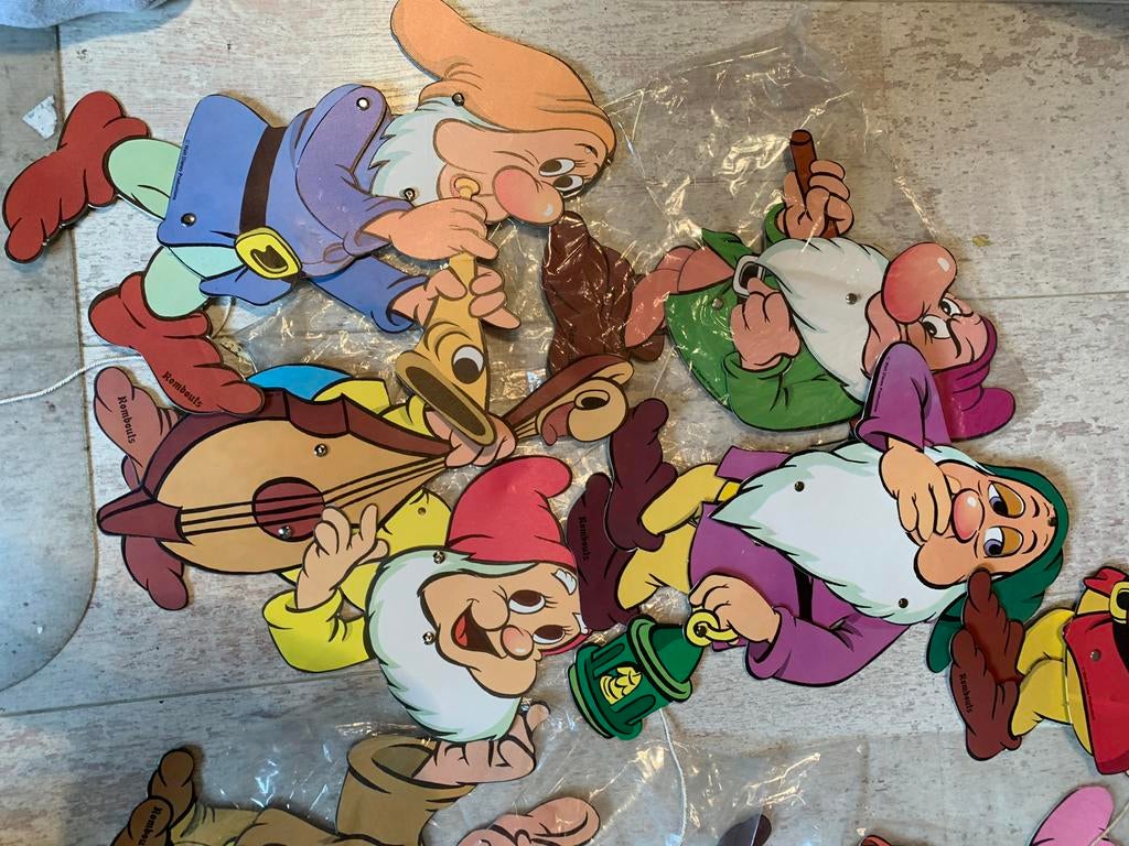 Sneeuwwitje en de 7 Dwergen Rombouts Walt Disney Trekpoppen, Zo goed als nieuw, N, V, Overige typen