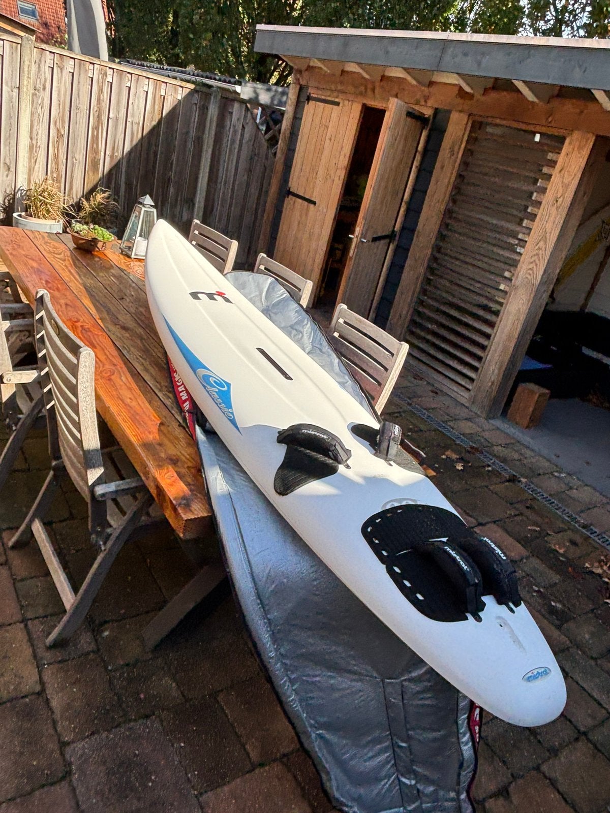 Mistral classic 130 ltr / 295cm / freeride / boardbag, Watersport en Boten, Ophalen, Gebruikt, Plank, Met vin(nen)