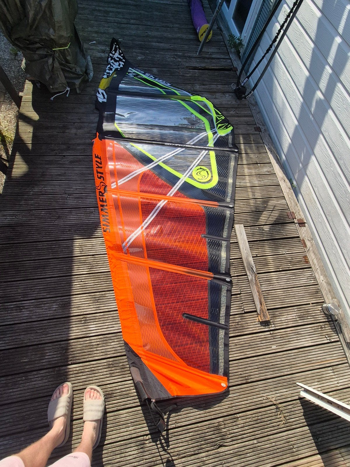 Simmer Style Icon 4.5 windsurfzeil zo goed als nieuw, Overige merken, Met draagtas, Ophalen of Verzenden, Zo goed als nieuw