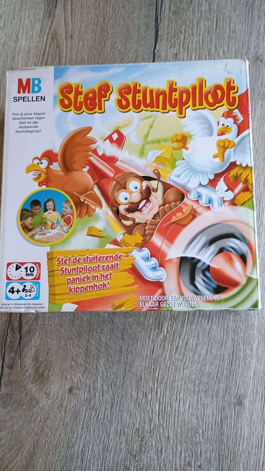 Stef Stuntpiloot Bordspel - MB Spellen, Hobby en Vrije tijd, Gezelschapsspellen | Bordspellen, Een of twee spelers, Ophalen of Verzenden