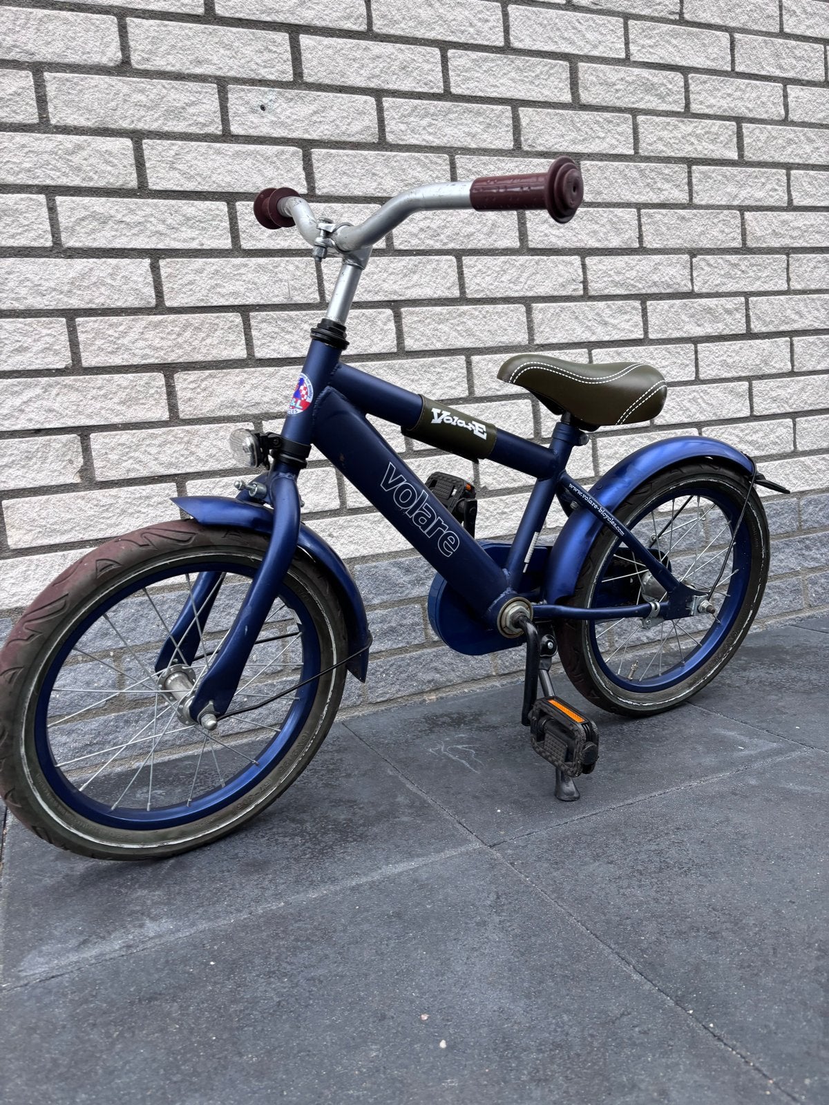 Volare jongensfiets / kinderfiets blauw - 16 inch, Ophalen, Gebruikt, Terugtraprem, 16 tot 20 inch