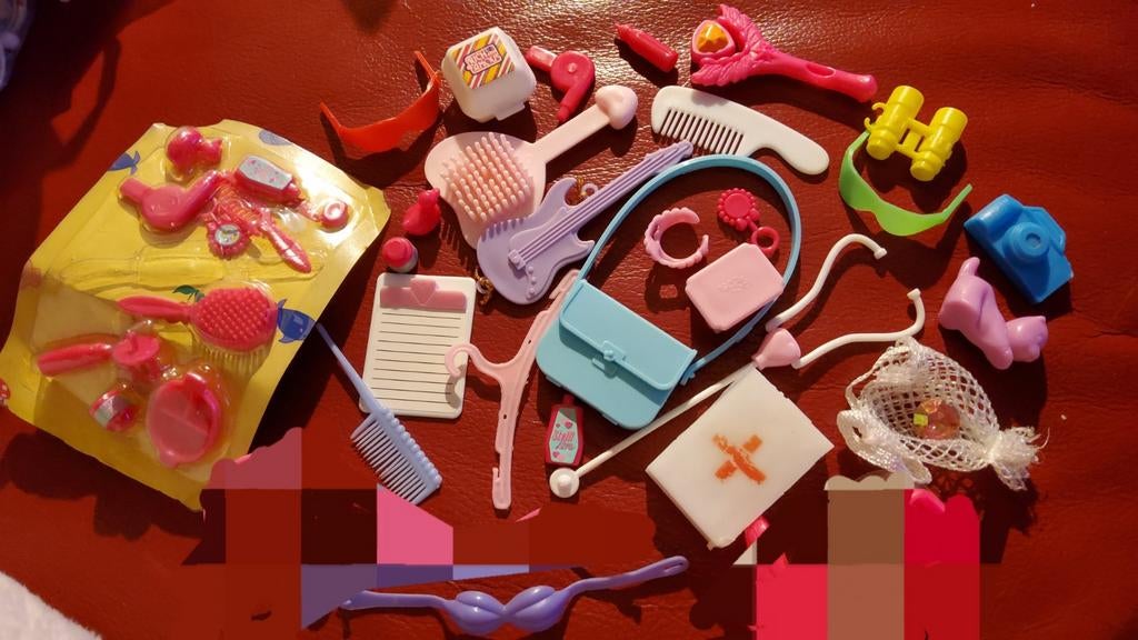 Vintage Barbie Sindy Fleur Daisy Tienerpop tas bril spullen, Verzamelen, Ophalen of Verzenden, Zo goed als nieuw, Fashion Doll