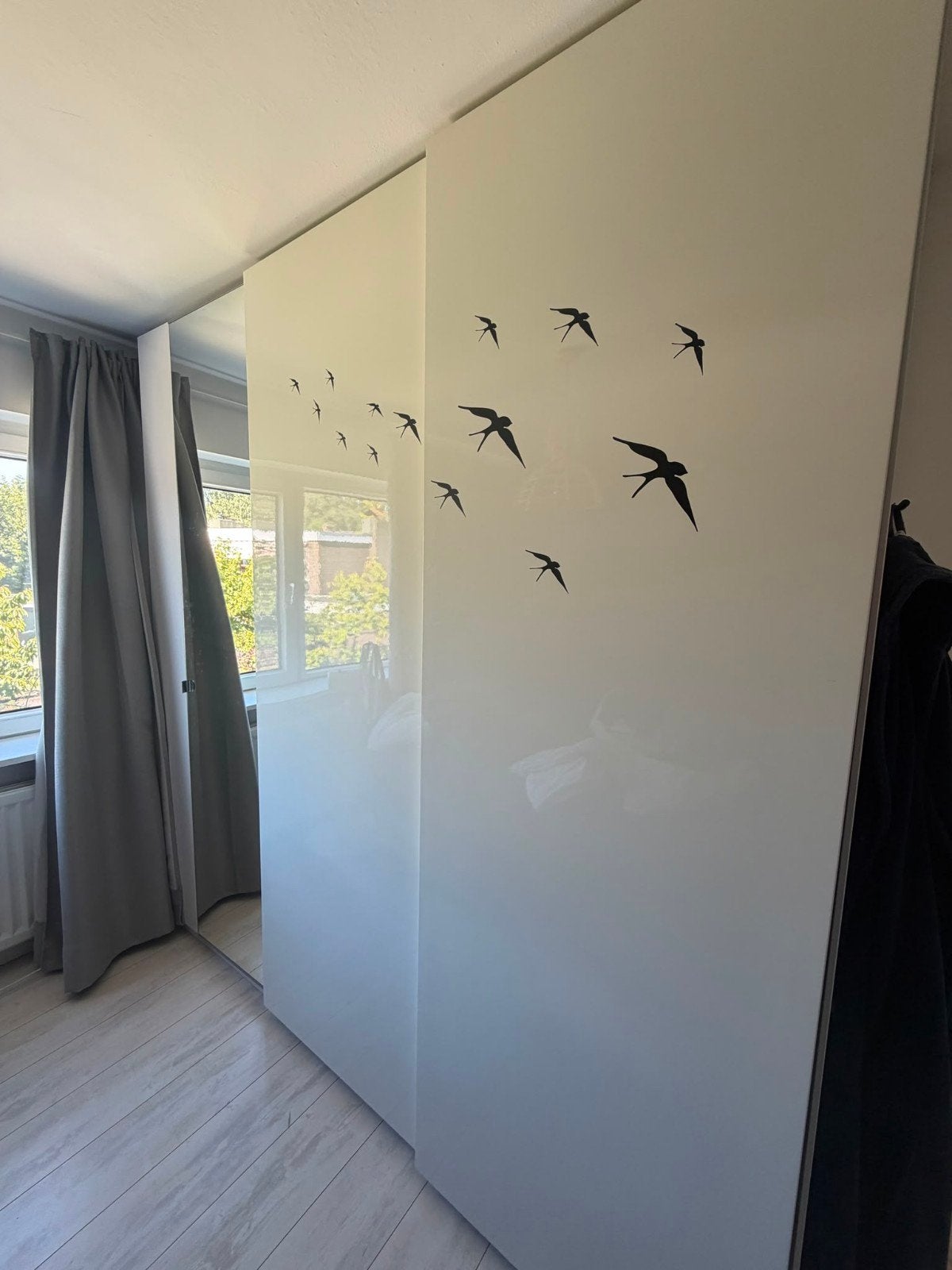 IKEA PAX kast met schuifdeuren en spiegel, Ophalen, Met deur(en), Gebruikt, 100 tot 150 cm