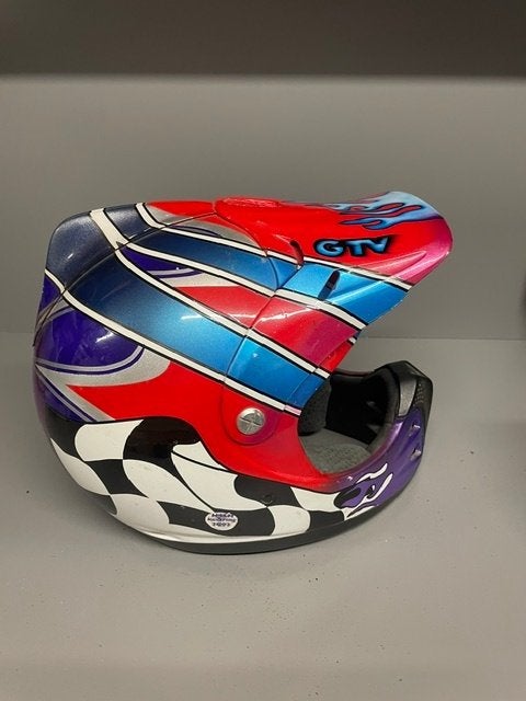 Lazer X-Pro3 Crosshelm Maat XS (53-54 cm)Gespoten spec.paint, Offroadhelm, Kinderen, Ophalen of Verzenden, Tweedehands