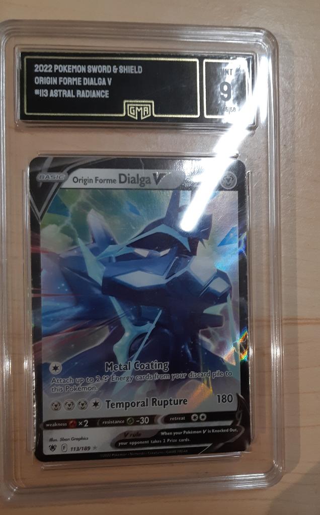 PSA 9 Origin Forme Dialga V #113 Astral Radiance, Ophalen, Nieuw, Losse kaart, Foil