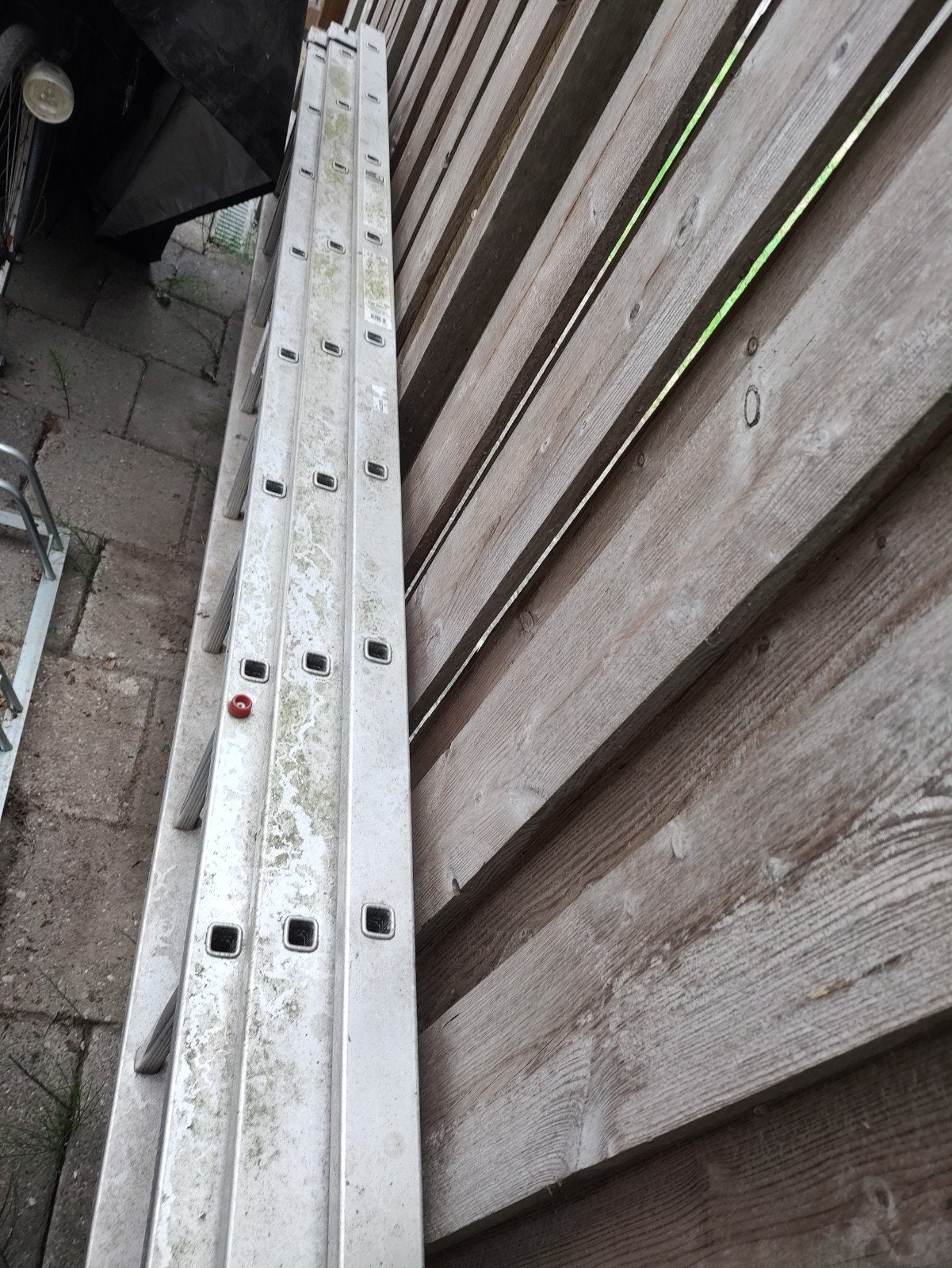 Stevige 3-delige uitschuifbare aluminium ladder, Ophalen