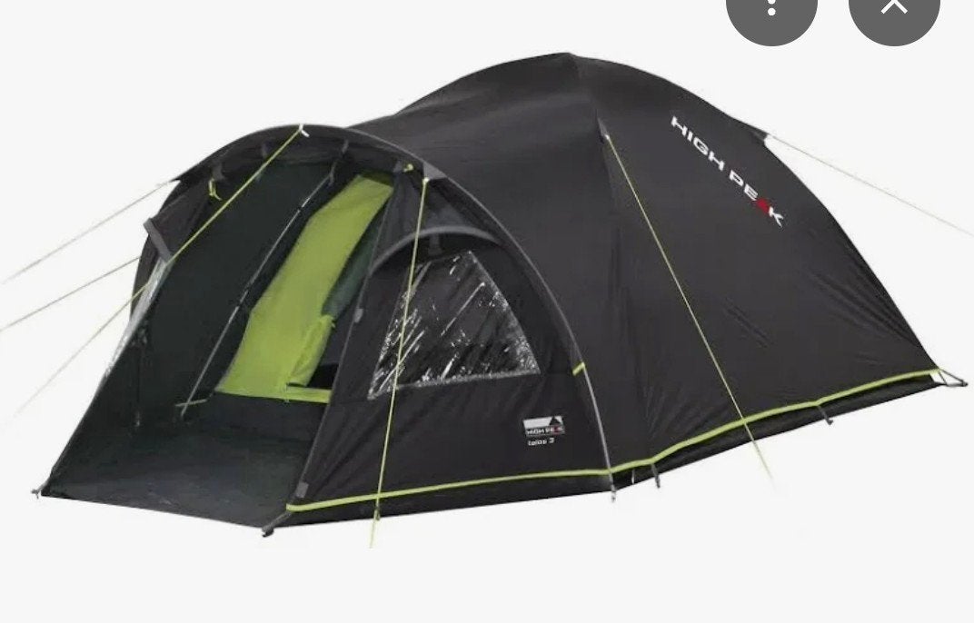 High Peak Obelink Salerno 3 koepeltent, Caravans en Kamperen, Tenten, Ophalen of Verzenden, Zo goed als nieuw, Tot en met 3