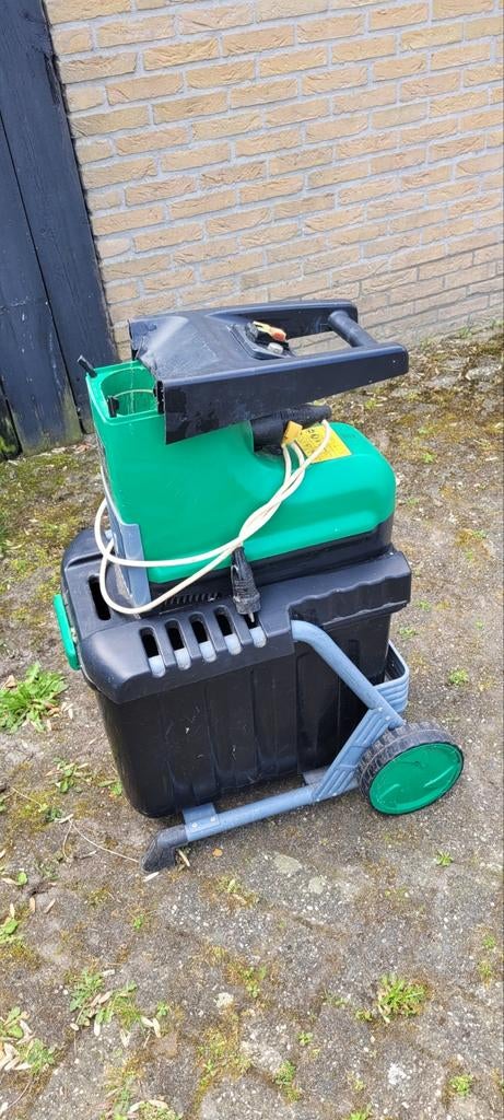 Elektrische Hakselaar met Opvangbak - Gebruikt, Tuin en Terras, Hakselaars, Ophalen of Verzenden