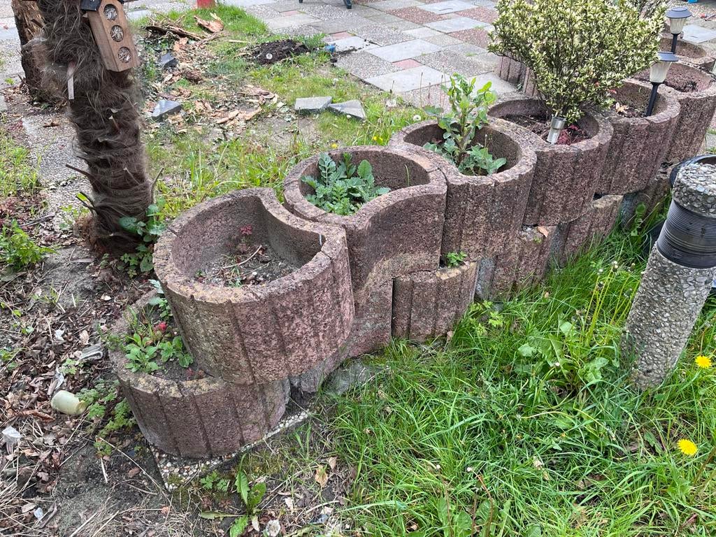 Betonnen bloembakken/plantenbakken voor tuin of balkon, Tuin en Terras, Bloembakken en Plantenbakken, Ophalen, 100 cm of meer
