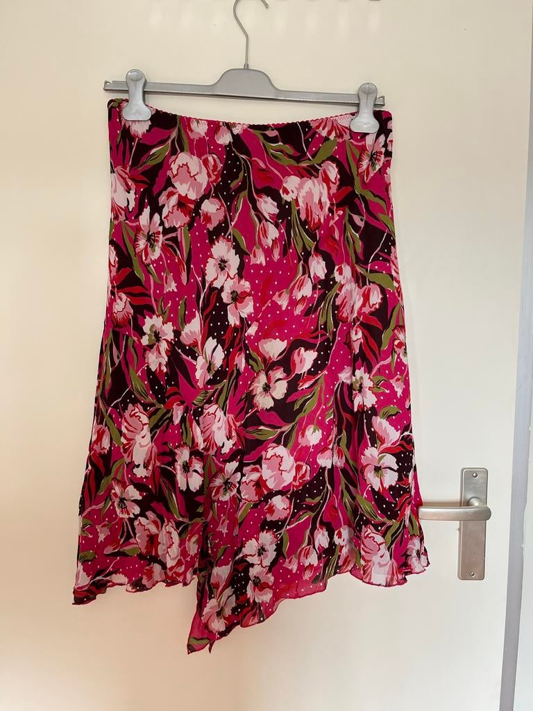Vrolijke zwierige zomerrok van Lecomte, Kleding | Dames, Maat 42/44 (L), Ophalen of Verzenden, Roze, Gedragen