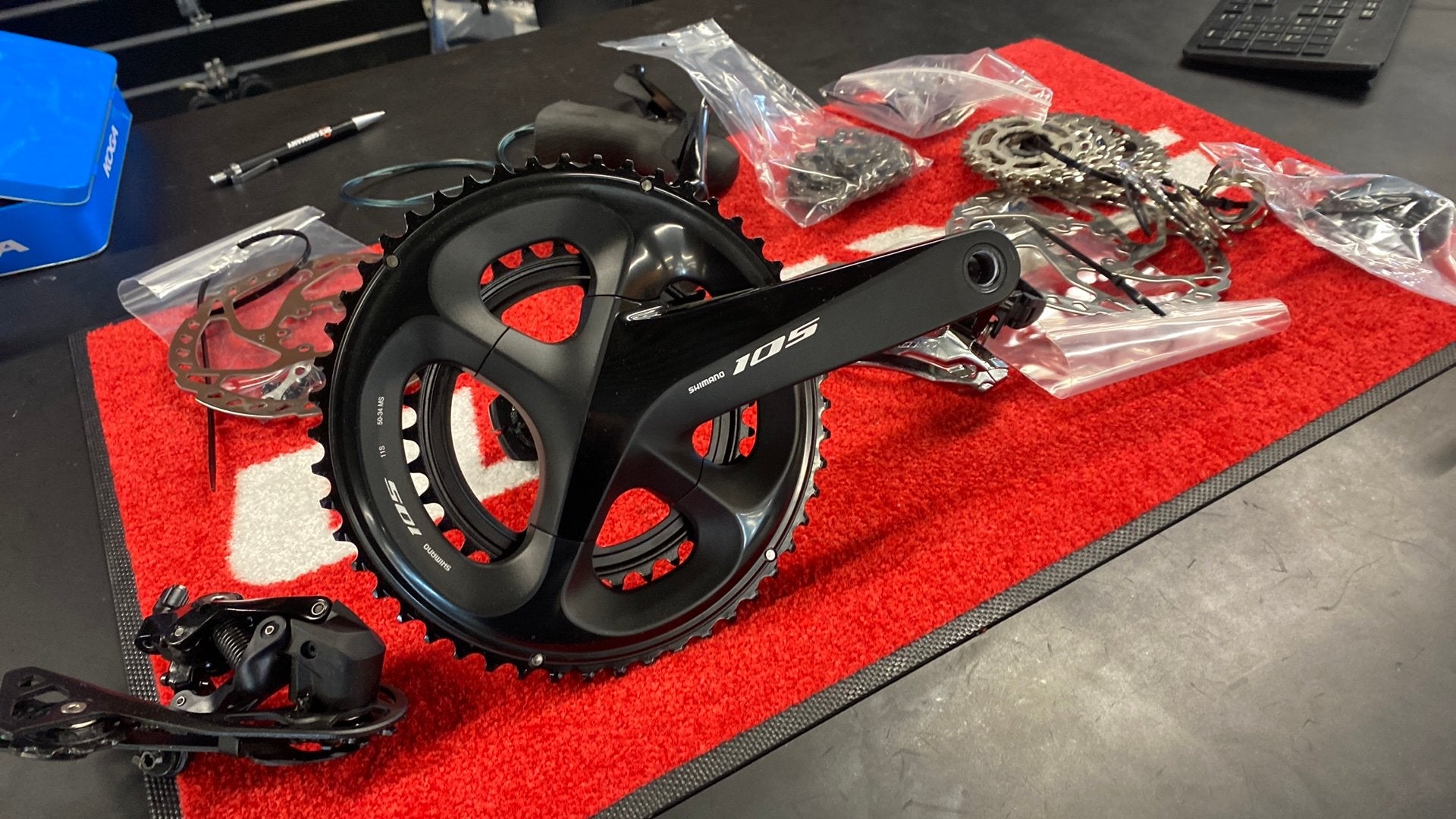 Shimano 105 11 speed disc groepset, Ophalen of Verzenden, Zo goed als nieuw, GDDR6, PCI-Express 4