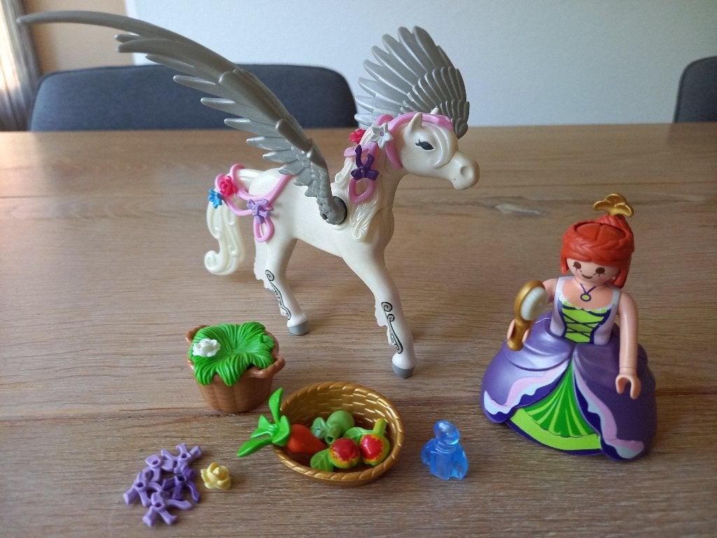 Playmobil Prinses met Pegasus paard, Ophalen of Verzenden, Zo goed als nieuw