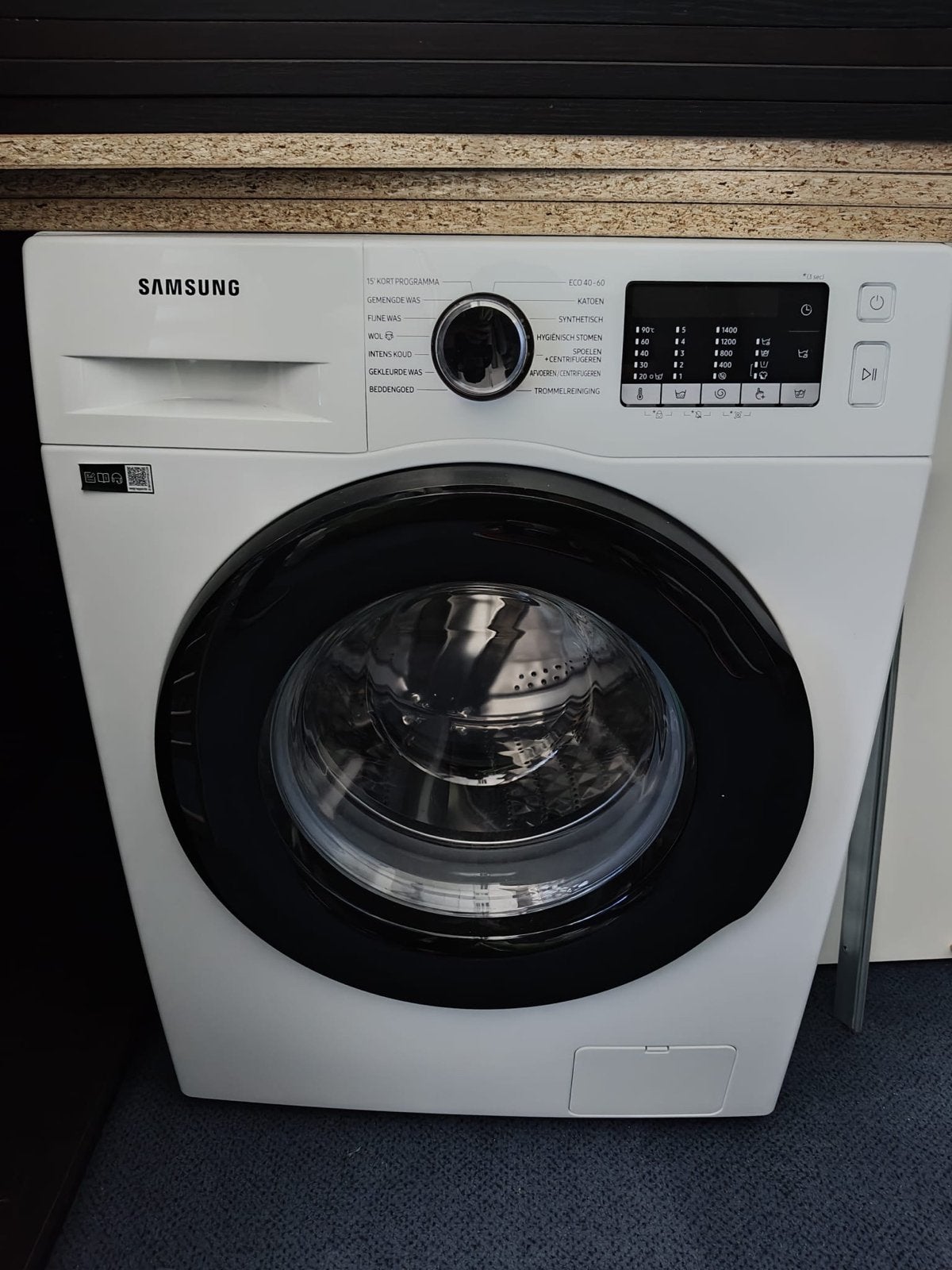 Samsung WW90TA049AE/EN, Ophalen, Zo goed als nieuw, 85 tot 90 cm, 1200 tot 1600 toeren