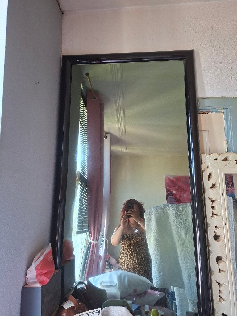 grote zwarte spiegel & Gaskachel, Ophalen, Gebruikt, 100 tot 150 cm, Overige vormen