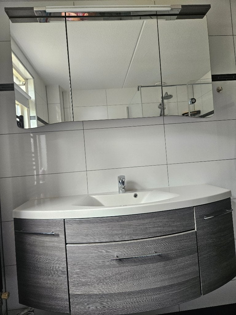 Pelipal Cassca Badmeubelset Compleet - Grafiet Structuur, Ophalen, 100 tot 150 cm, Zo goed als nieuw, Minder dan 100 cm