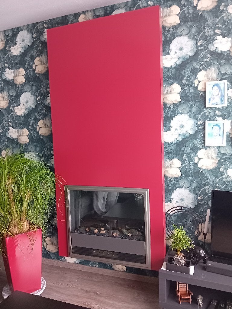 Mooie SfeerHaard met ombouw., Ophalen, Gebruikt, Inbouwhaard, Elektrische haard