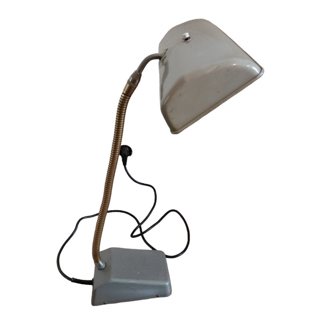 Vintage industriële lamp, tafellamp, bureaulamp, Ophalen of Verzenden