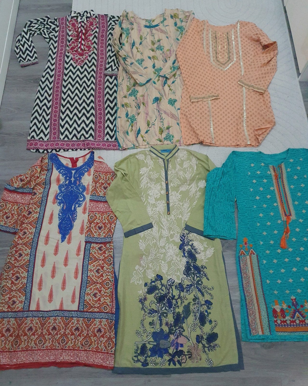Diverse Indiase kameez kurta  tunieken Jurk top - Maat XS, Maat 38/40 (M), Meerkleurig, Ophalen of Verzenden, Onbekend