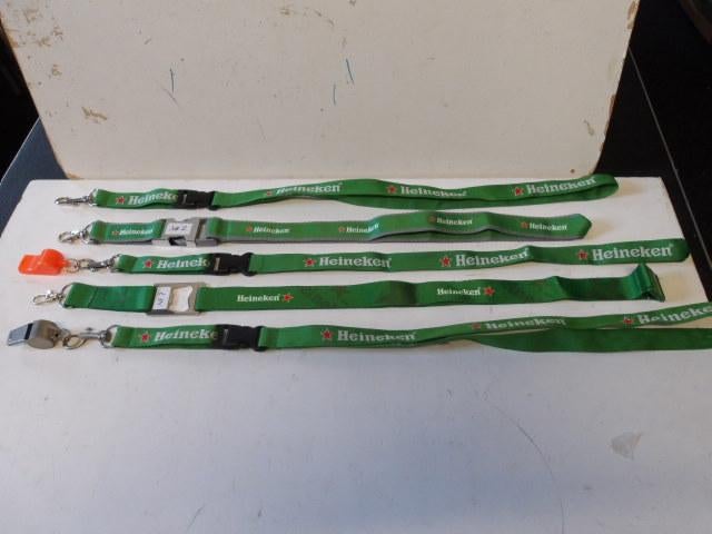 Heineken keykoord set (nr.5)   5 stuks, Verzamelen, Biermerken, Ophalen of Verzenden, Nieuw, Overige typen, Heineken