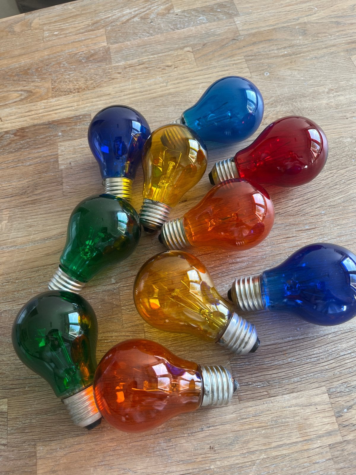 10 Gekleurde gloeilampen 25 watt, Ophalen, Gebruikt