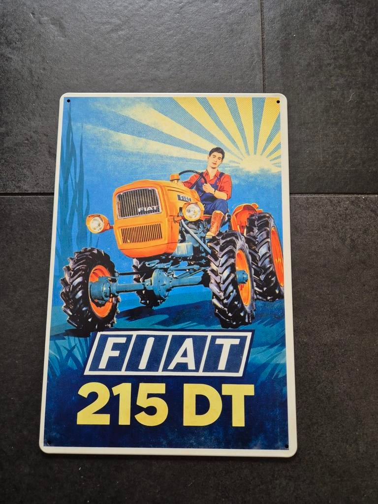 Fiat 215 DT reclamebord, Ophalen of Verzenden, Nieuw, Reclamebord