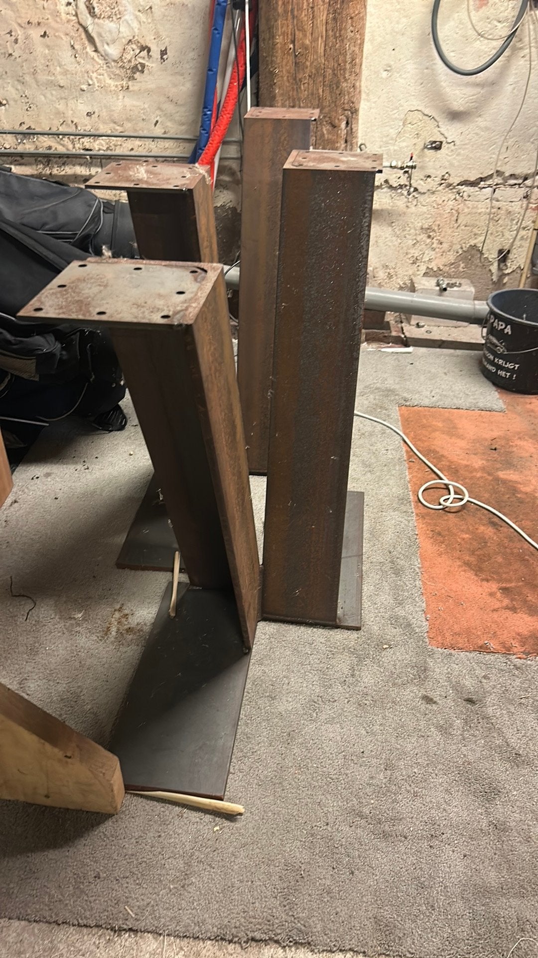 Ijzeren tafelpoten twee stuks, Ophalen, Minder dan 50 cm, Gebruikt, 50 tot 100 cm