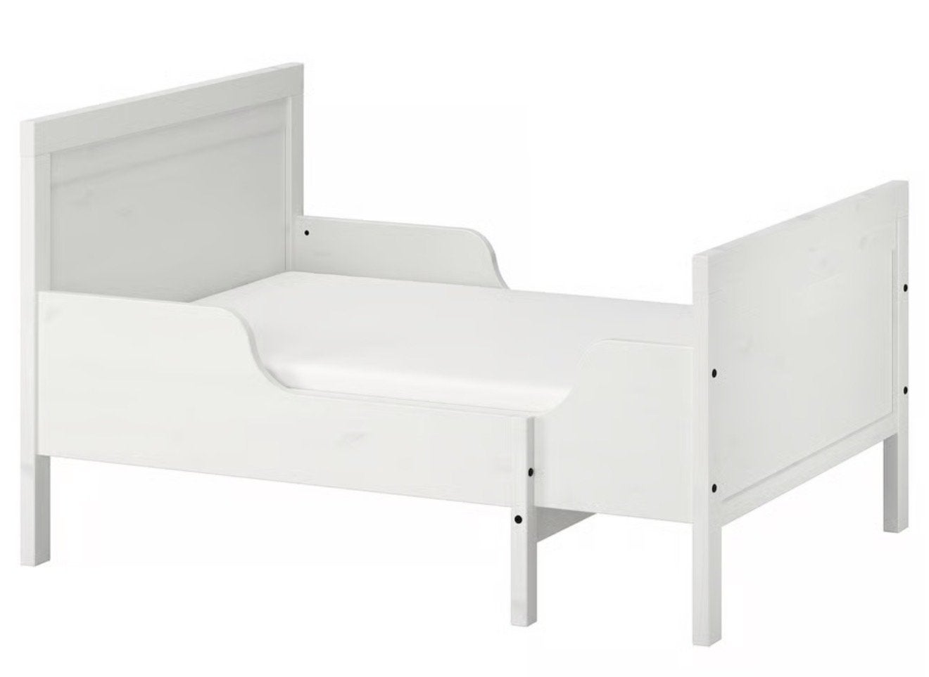 IKEA SMÅGÖRA Peuterbed Wit - Zo goed als nieuw, Ophalen of Verzenden, Zo goed als nieuw, 160 tot 180 cm, 70 tot 85 cm