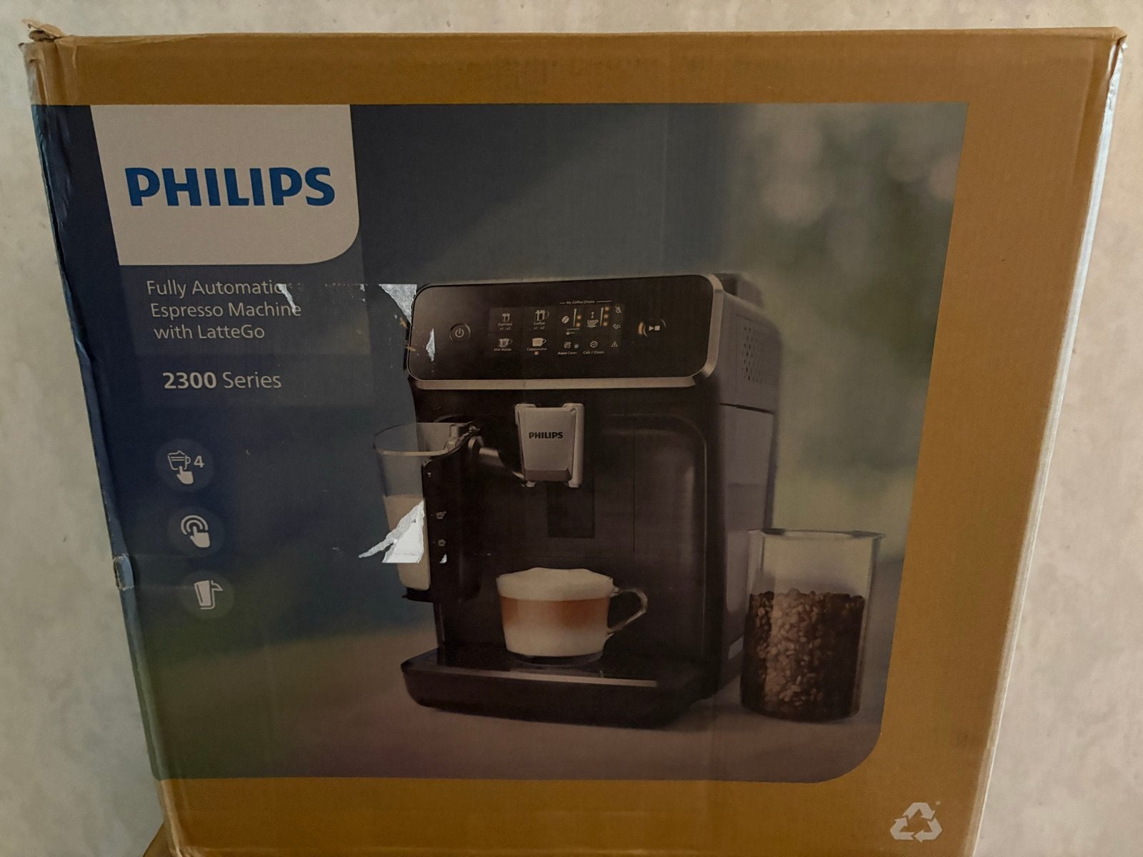 Nieuw in doos!  Philips Espressomachine 2300 Serie LatteGo, Witgoed en Apparatuur, Ophalen, Afneembaar waterreservoir, Espresso apparaat