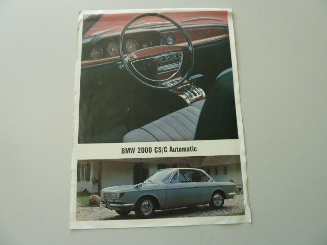 1966 BMW 2000 CS/C Automatic Brochure, Ophalen of Verzenden, Gelezen, BMW