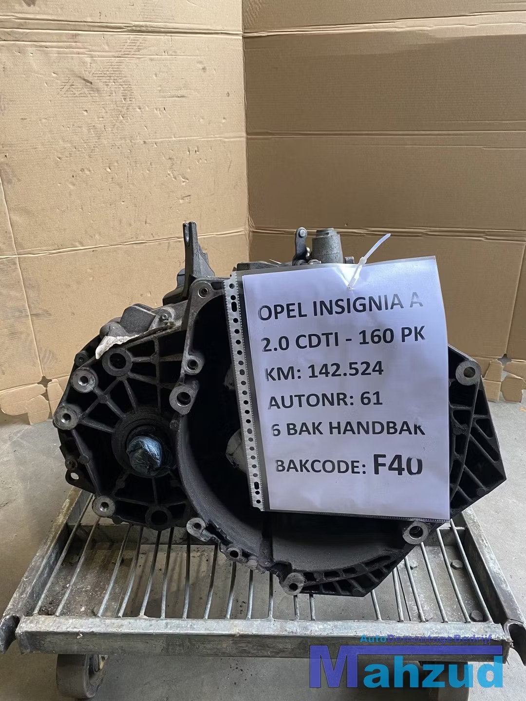 OPEL INSIGNIA A 2.0 cdti Versnellingsbak 6 bak F40, Gebruikt, Opel Automobile GmbH, Ophalen of Verzenden, Kontakt@opel-infoservice.de