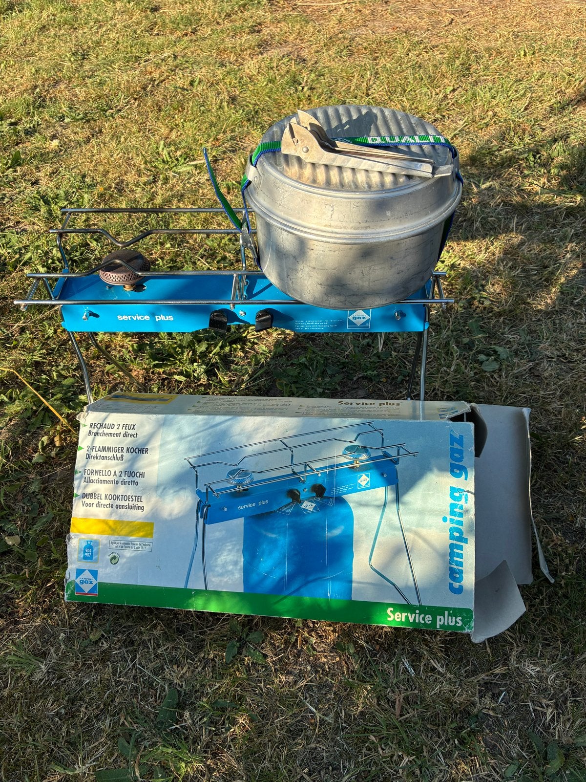 Campingaz Service Plus 2-pits kooktoestel met accessoires, Ophalen, Gebruikt