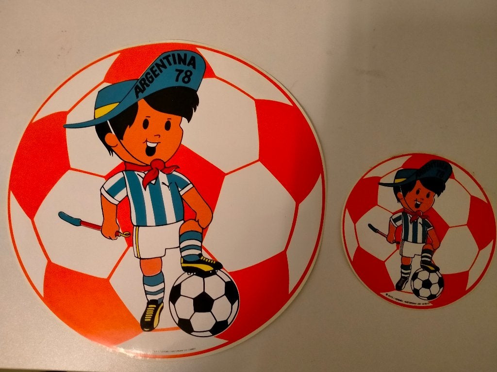 Gauchito WK 78 1978 voetbal mascotte stickers set oranje, Verzenden, Zo goed als nieuw, Sport