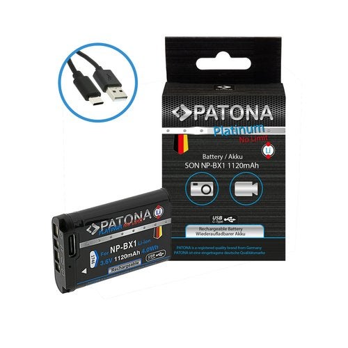 Platinum Battery with USB-C Input Sony Cyber-shot DSC-HX300, Nieuw