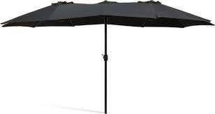 909 Outdoor Double Parasol Antraciet, Tuin en Terras, Parasols, Ophalen, Nieuw, Waterdicht, Stokparasol